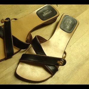 Zamagni 36.5m black slip on sandals